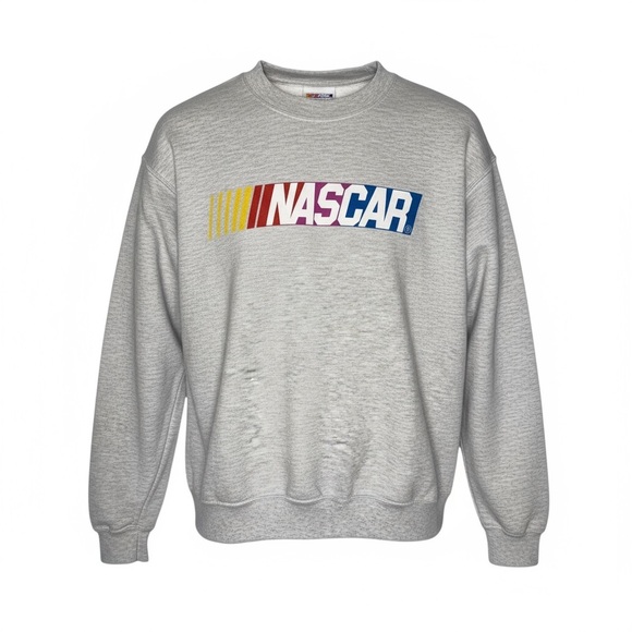 Nascar Sweaters - Nascar Gray Crewneck Sweater‎